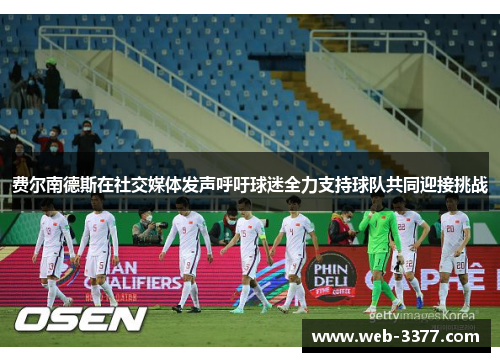 费尔南德斯在社交媒体发声呼吁球迷全力支持球队共同迎接挑战